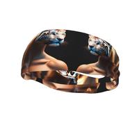 Wolf and Eagle Fashionable Colorful Sports Headband - Breathable, Stretchable, Lightweight, Unisex, Soft