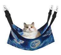 Wolf And Owl Moonlight Snow Mountain Printed Pet Hammock - Sleeping Hammock For Cats, Rabbits, Ferrets, Puppies, Small Animals