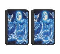 Wolf And Owl Moonlight Snow Mountain Universal Car Accessories Seat Belt Pad For Car Truck,2pcs Seat Belt Covers Soft Comfortable Shoulder Strap Pads