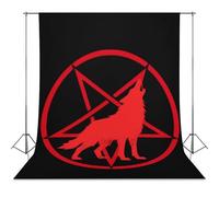 Wolf And Pentagram Symbol Personalised Backdrop Background Foldable Photography Cloth Funny Photo Tabletop Backdrops