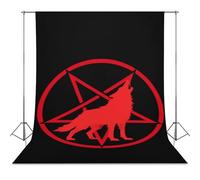 Wolf And Pentagram Symbol Personalised Backdrop Background Foldable Photography Cloth Funny Photo Tabletop Backdrops