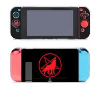 Wolf and Pentagram Symbol Slim Protective Cover for Switch Hard PC Handle Protector with Foldable Stand