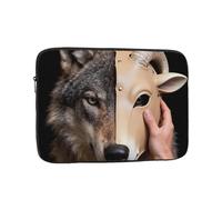 Wolf and Sheep Mask Laptop Case 15 Inch Portable Laptop Bag Tablet Briefcase
