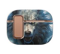 Wolf And Thunder Cute Earbuds Case Compatible with Airpods Pro 2 Wireless Headphones Cover with Button Protector