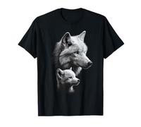 Wolf and Wolf Cub Men Wolf Lover Women Girls Cute Wolf T-Shirt