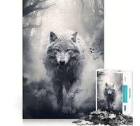 Wolf Animal Jigsaw Puzzle 1000 Logic Thinking Play Expert Cutting Craftsmanship Quiet Time Mind Exercise at Home (50x75cm)