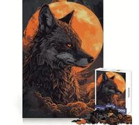 Wolf Animal Sunset 1000 Piece Jigsaw Puzzles for Adults Teenagers Thought Training Mindful Leisure Uniform Cut Bday Surprise (38x52cm)