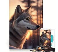 Wolf Animals 1000 Piece Jigsaws for Adults Mental Improve Play Laser Cut for Flawless Fit Family Fun Night Activity (38x26cm)