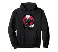 Wolf Anime Girl Katana Dark Warrior Aesthetic Japanese Style Pullover Hoodie