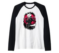 Wolf Anime Girl Katana Dark Warrior Aesthetic Japanese Style Raglan Baseball Tee