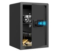 WOLF ARMOR Biometric Safe Box, Backlit Touchpad Small Safes for Home with Emergency Type-C Port, Indicator Light, Alloy Steel Safe Lock Box for Jewelry Money, 51L