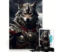 Wolf Armor Warrior 1000 Piece Puzzle For Adults Problem Solving Toy Professional Grade Cutting Relaxing Indoor Group Activity (38x26cm)