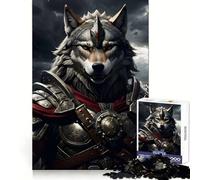 Wolf Armor Warrior Jigsaw for Teenagers1000 Pieces Mental Sharpness Calm Leisure Precise Fit (38x52cm)