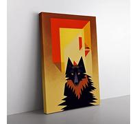 Wolf Art Abstract No.3 Canvas Print for Living Room Bedroom Home Office Décor, Wall Art Picture Ready to Hang, 76x50 cm (30x20 Inch) CAN3020-V1022-CK-5246
