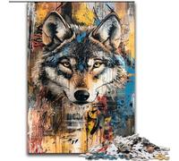 Wolf Art JigsawPuzzle 1000 Pieces for Teenagers, Educational Games DIY Toys with Matching Poster And Trivia Sheet for Age 14+ (26x38cm)