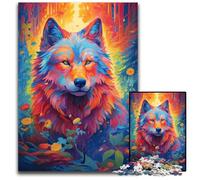 Wolf Art Series Style 1000 Piece Jigsaw Puzzle Challenging Puzzles Brain Teaser Game for Teenagers Perfect 1000 PCS(38x26cm)