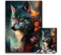 Wolf Art Series Style 1000 Piece Jigsaw Puzzles for Adults Challenging Brain Teaser for Teenagers Family Game Night Fun 1000 PCS(38x26cm)