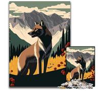 Wolf Art Series Style 1000 Piece Jigsaw Puzzles for Adults Challenging Brain Teaser for Teenagers Family Game Night Fun 1000 PCS(75x50cm)