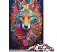 Wolf Art Series Style 15 Puzzle for Adults 500 Pieces Wooden Puzzles for Adults & Teenager Educational Game Challenge Toy 500pcs (52x38cm)