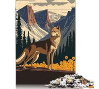 Wolf Art Series Style 8 Puzzle 500 Pieces Jigsaws Wood Puzzles Jigsaw Puzzles for Adults Educational Game Challenge Toy 500pcs (52x38cm)