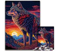 Wolf Art Series Style Adult Jigsaw Puzzles 1000 Pieces Jigsaw Puzzles Family Activity Brain Teaser Home Decor 1000 PCS(38x26cm)