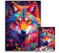 Wolf Art Series StylePuzzles 1000 Pieces for Adults Wooden Puzzles Brain Teaser Game Interactive Family Game Suitable for Ages 14 1000 PCS(75x50cm)