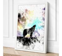 Wolf at Dawn Canvas Wall Art Print 36x24 Inch