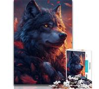 Wolf at Sunset 1000 Piece Jigsaw Puzzles for Teenagers Gifts,Educational Game Challenge Toy Wall Decoration Unique Birthday And Xmas Gifts (38x26cm)