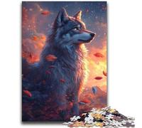 Wolf at Sunset Jigsaw Puzzles 2000 Pieces for Adults Teens,Challenging Game And Family Play for Is Ideal As A Gift for The Whole Family (70X100cm)