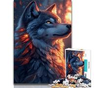 Wolf at Sunset Jigsaw Puzzles for Adults,Challenging To Complete But Fun And Humorous Birthday Present,Gifts,Wall Art (38x26cm)