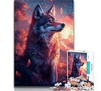 Wolf at Sunset Puzzles 1000 Pieces for Adults,for Educational Game Challenge Toy for Is Ideal As A Gift for The Whole Family (38x26cm)