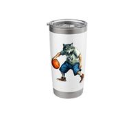 Wolf Basketball Player Stainless Steel Insulated Tumbler