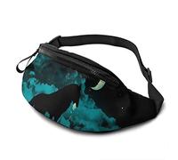 Wolf Biting The Moon Casual Waist Bag Unisex with Adjustable with Zipper Pockets Belt Sports Bags Running Bag Keep Fit with Exercise Jogging, Hiking Chest Pack Outdoors Workout Traveling Shoulder Bag