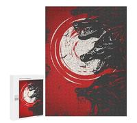 Wolf Bloody Night Adult Picture Puzzle, 500 PCS - Winter Activity Gift, for Screen-Free Relaxation at Home