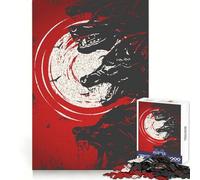 Wolf Bloody Night Hard Jigsaw Puzzle for Adults 1000 Pieces Focus Enhance Restful Activity Smooth Cut Winter Gift (38x52cm)