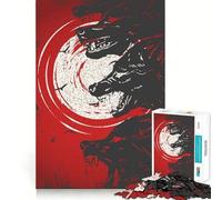 Wolf Bloody Night Jigsaw Puzzles 1000 Mind Skill Play Premium Laser Cut Quality Quiet Time Mind Exercise at Home (38x26cm)