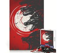 Wolf Bloody Night Puzzles for Teenagers 1000 Piece Logic Practice Calm Downtime Clean Edges Ideal Present (50x75cm)