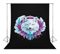 Wolf Blue Eyes Funny Photography Backdrops Photo Background for Photoshoot Easter Halloween Birthday Party