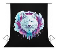 Wolf Blue Eyes Funny Photography Backdrops Photo Background for Photoshoot Easter Halloween Birthday Party