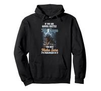 Wolf Cage Warning Quote Fierce Moonlit Animal Graphic Pullover Hoodie
