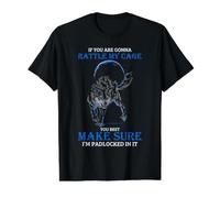 Wolf Cage Warning Quote Fierce Moonlit Animal Graphic Value Graphic T-Shirt, Men, Black, XL