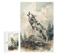 Wolf Call of The Wild Displayable Picture Puzzle, 1000 PCS - New Year Gift; for Couples, Friends And Family