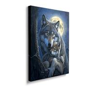 Wolf Canvas Wall Art Wildlife Pictures Wolves Art Painting Prints Wolf Modern Artwork for Bathroom Living Room Bedroom Office Framed Wall Decor 12"x16"