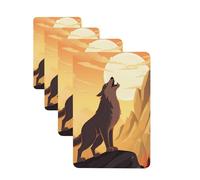 Wolf Car Air Freshener Cards for Women Men 4 Pack Cute Car Accessories Long Lasting Scent Car Diffuser Hanging Auto Aromatherapy Tablets Car Fresheners Gifts