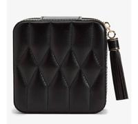 WOLF Caroline Black Zip Travel Jewellery Case 329971