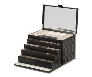 Wolf Caroline Extra Large Jewellery Box Black 329571 - Unisex - Leather Black 42 x 28.1 x 30.4