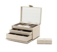 Wolf Caroline Medium Jewellery Box Beige 329753 - Unisex - Genuine Leather Beige 28.2 x 22 x 18