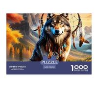 Wolf Challenging Puzzles 1000 Piece - Wolf Dreamcatcher Mountain for Men And Women Puzzle for Adults Gifts Wall Decoration70x50cm/1000pcs