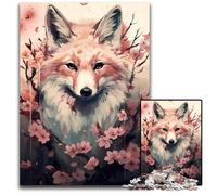 Wolf Cherry Blossom Jigsaw Puzzle 1000 Pieces Jigsaw Puzzles for Adults Educational Brain Teaser Artistic HomeOffice Decor 14 Age 1000 PCS(75x50cm)