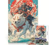 Wolf Clan Samurai 1000 Piece Jigsaw Puzzles for Teenagers Jigsaw Brain Activity Time Well Spent Neat Edges (38x26cm)